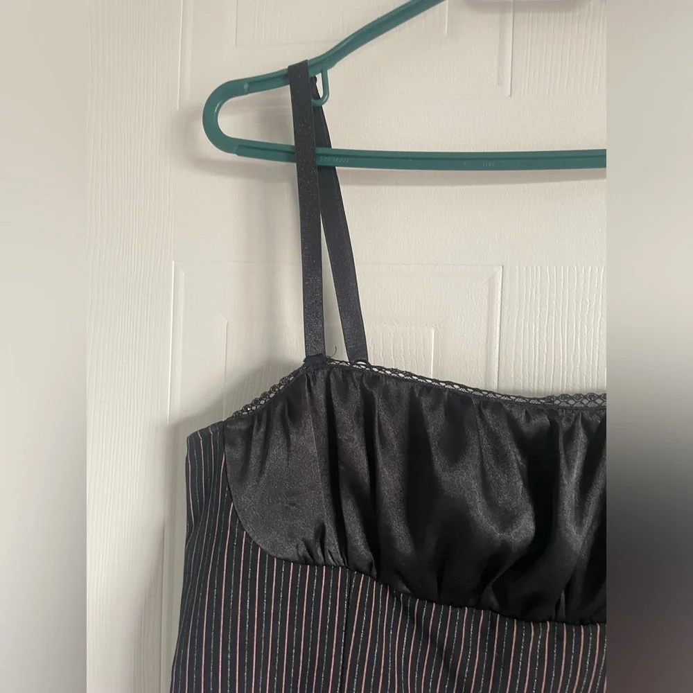 Pinstripe Mall Goth Cami XL Morbid Threads - Picture 3 of 13